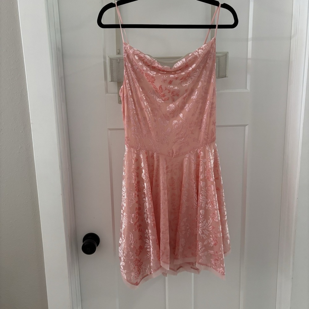 NWT‎ Free People Antoinette Mini Dress Pink Velvet Burnout Ballerina Size S $148